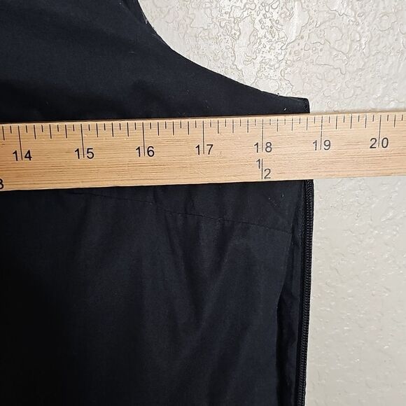 J.crew 8 Black Poplin Cotton Sleeveless Tiered Dress with pockets - Picture 9 of 10